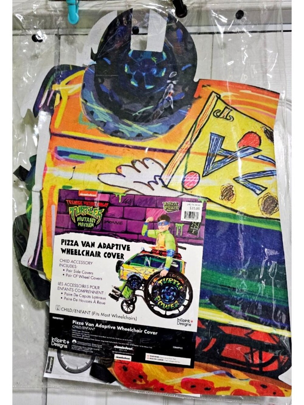 Teenage Mutant Ninja Turtles Pizza Van Adaptive Wheelchair Cover Costume Kids
